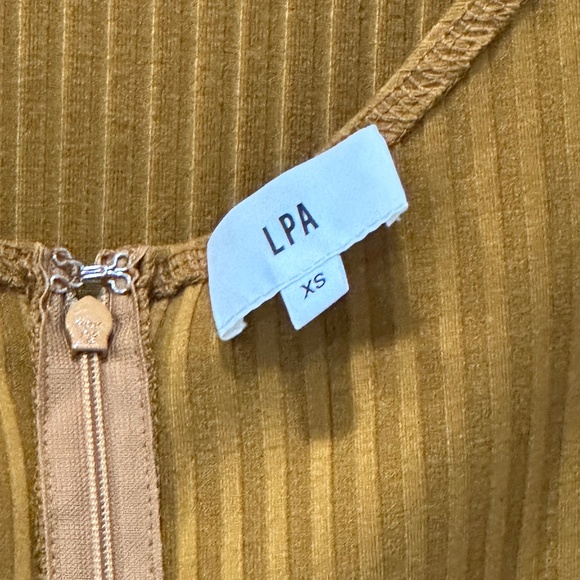 LPA Revolve Jovie Ribbed Open Back Long Sleeve Dress - Picture 7 of 10